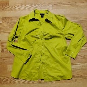 Lane Bryant Olive Blouse Size 16